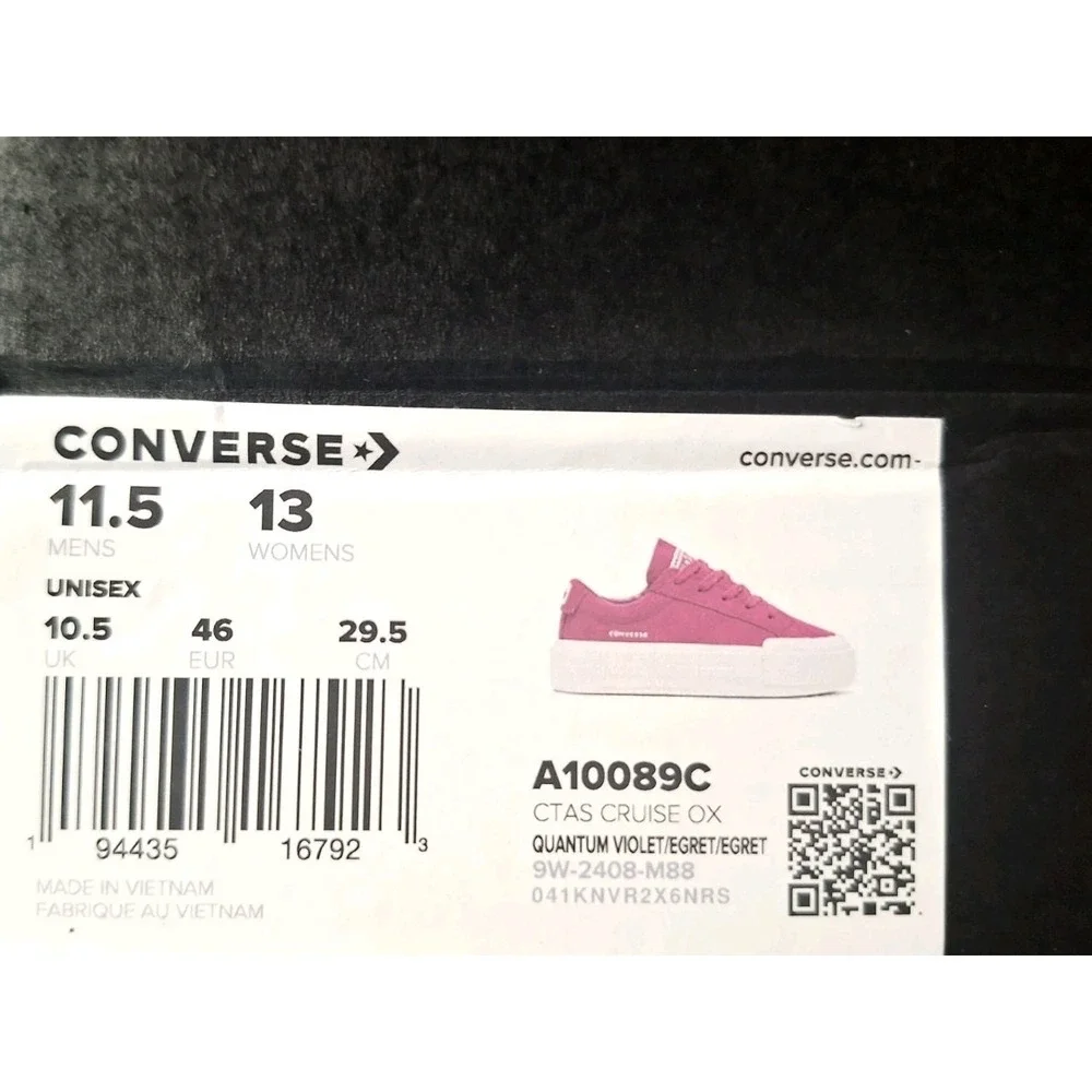 Converse CTAS Cruise Ox Quantum Violet Suede Platform Sneakers Men 11.5 Women 13 - Picture 12 of 12